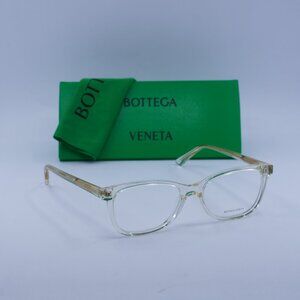 Bottega Veneta BV1028O 004 Square Eyeglasses 51mm – Transparent Beige